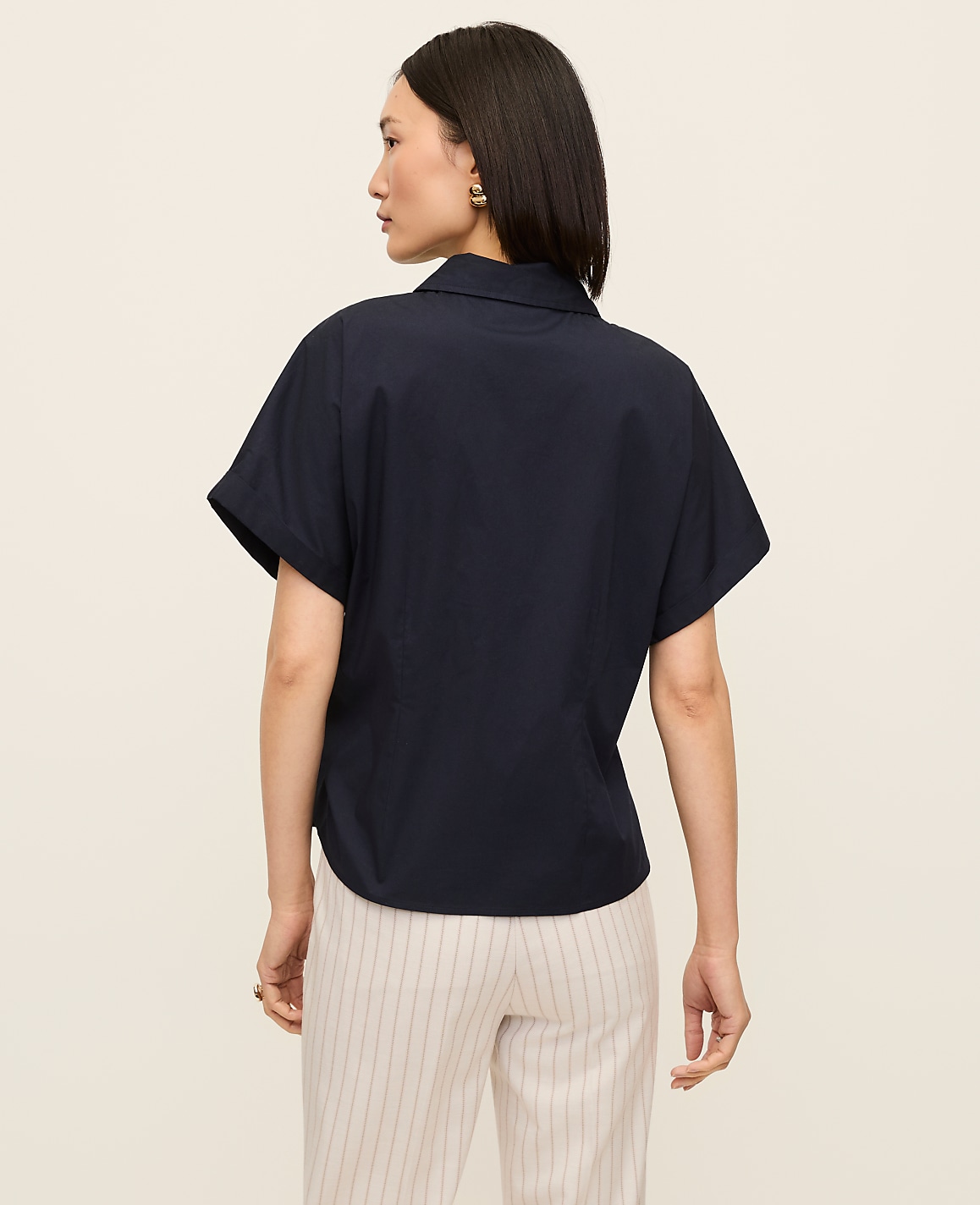 Collared Tie Waist Top