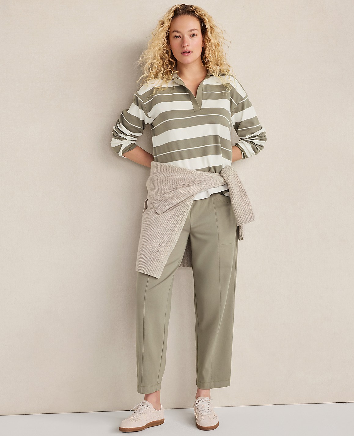 Haven Well Within Organic Cotton Interlock Barrel Leg Pants