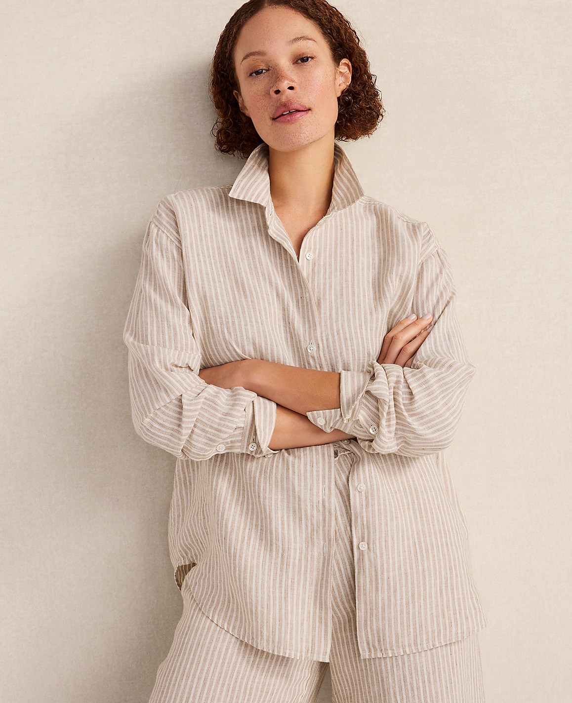 Haven Well Within The Daily Shirt in Everweave Linen Stripe