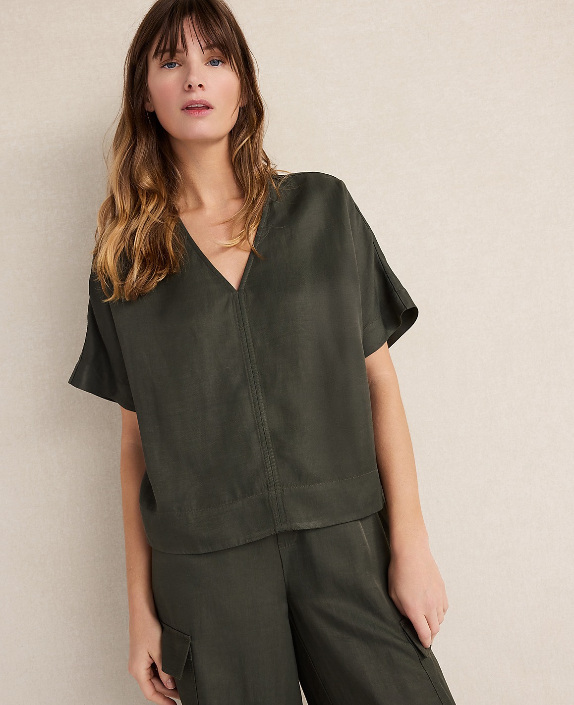 Haven Well Within Viscose Linen V-Neck Top