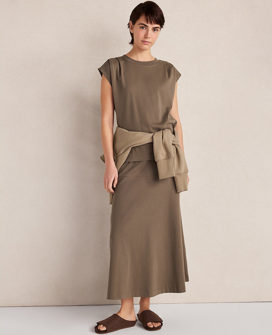 Haven Well Within Organic Cotton Interlock Midi Skirt