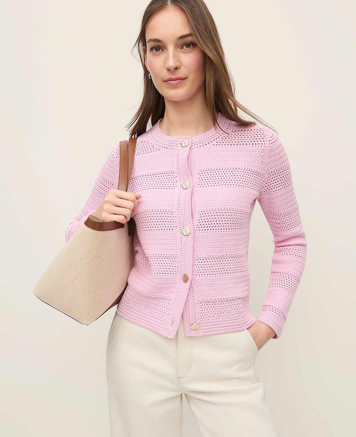 Mixed Stitch Sweater Jacket