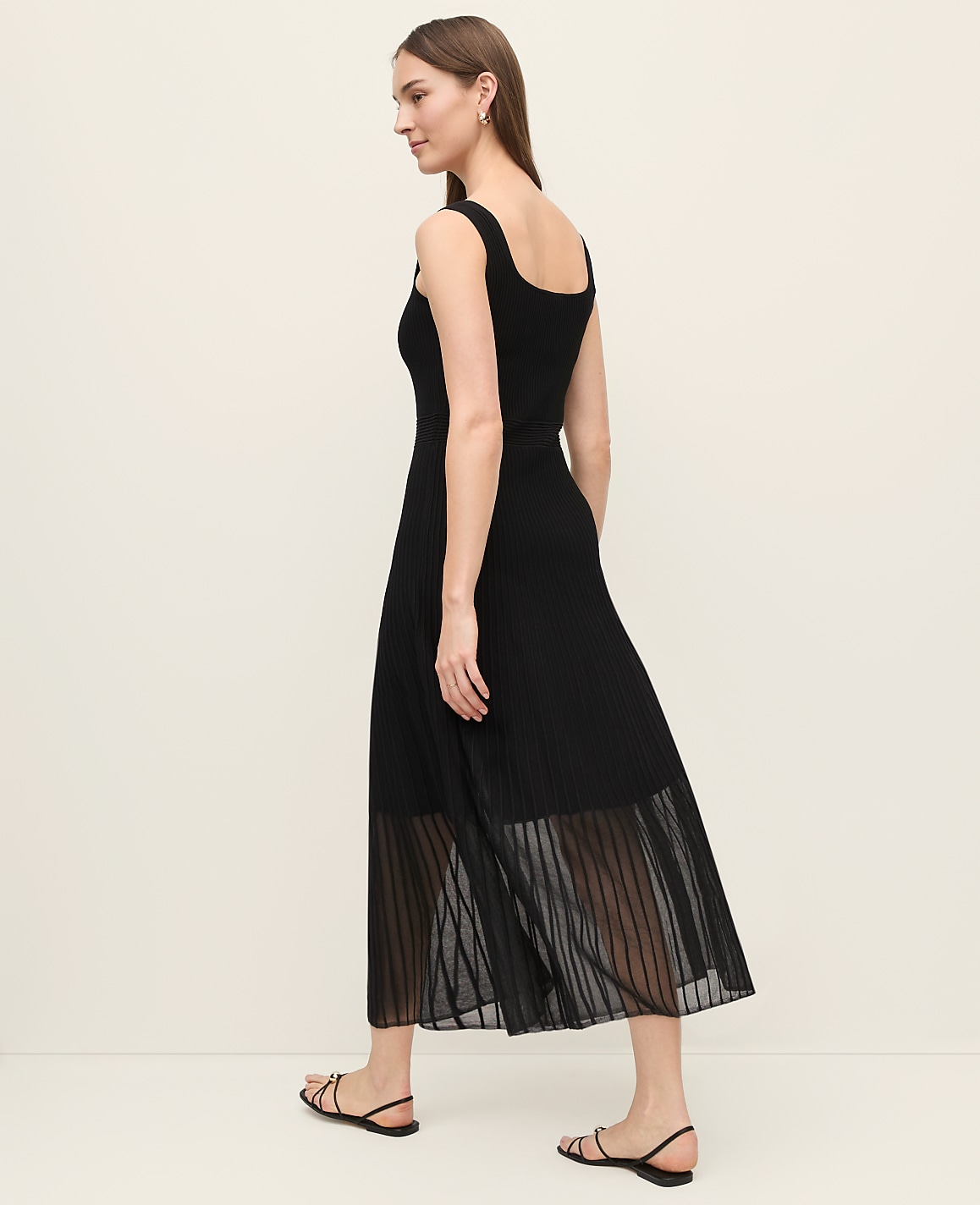 Ribbed Flare Sweater Dress