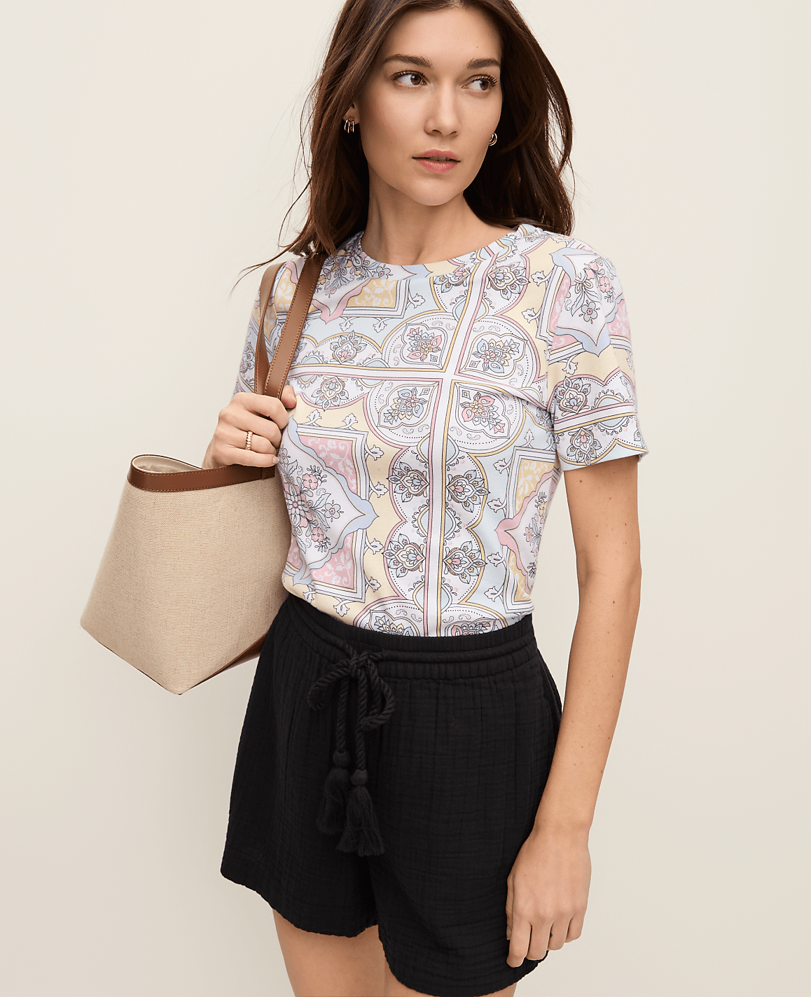 Paisley Crew Neck Tee