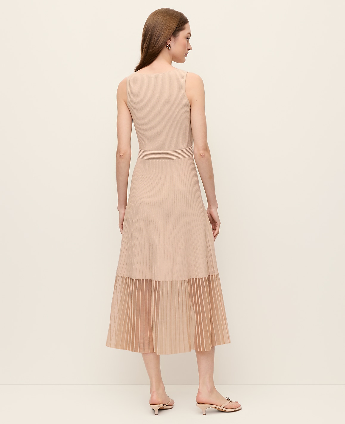 Square Neck Ribbed Sweater Dress