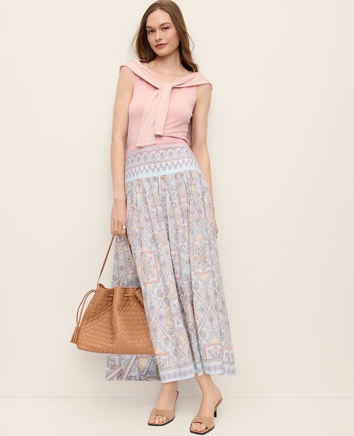 Petite Paisley Maxi Skirt