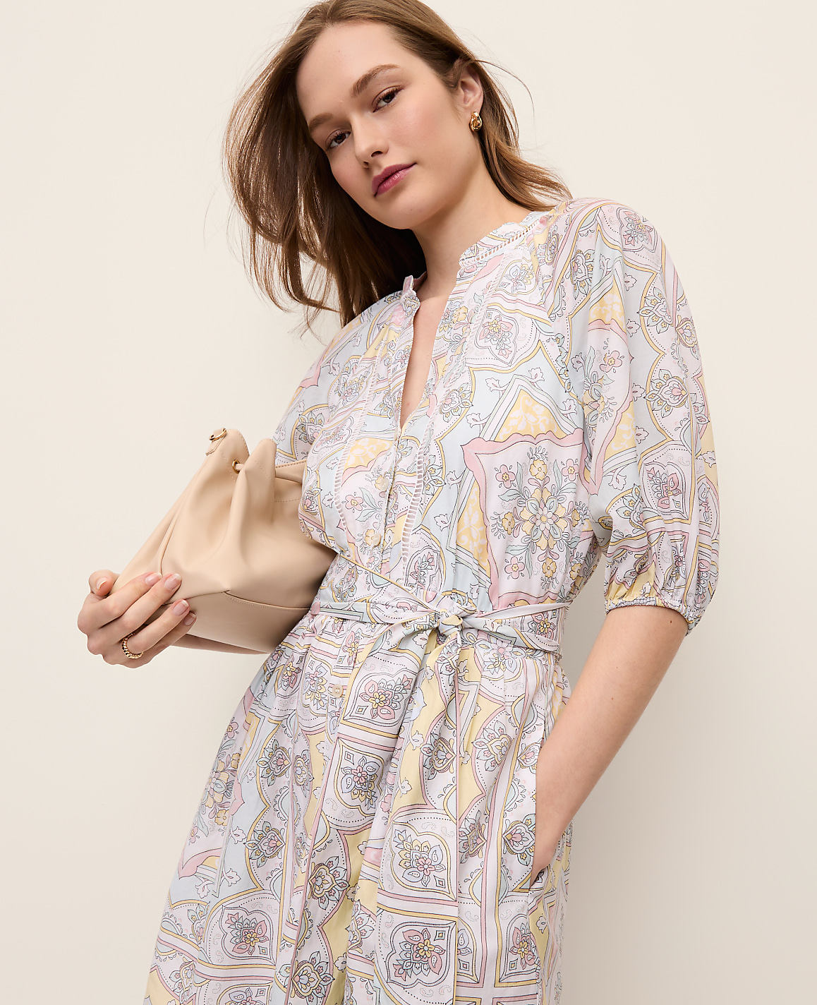 Petite Paisley Flare Dress