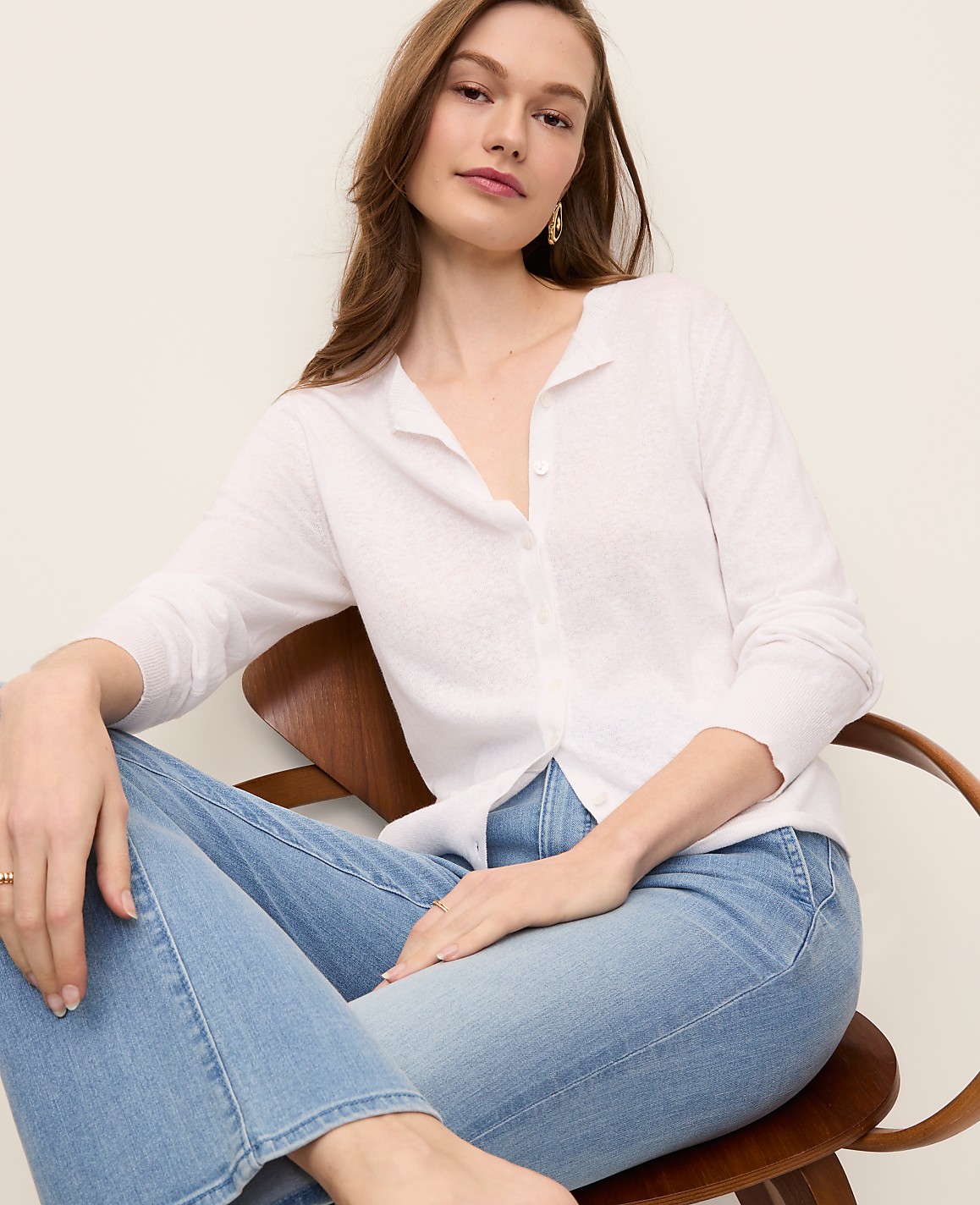 Ann Cardigan in Linen Blend