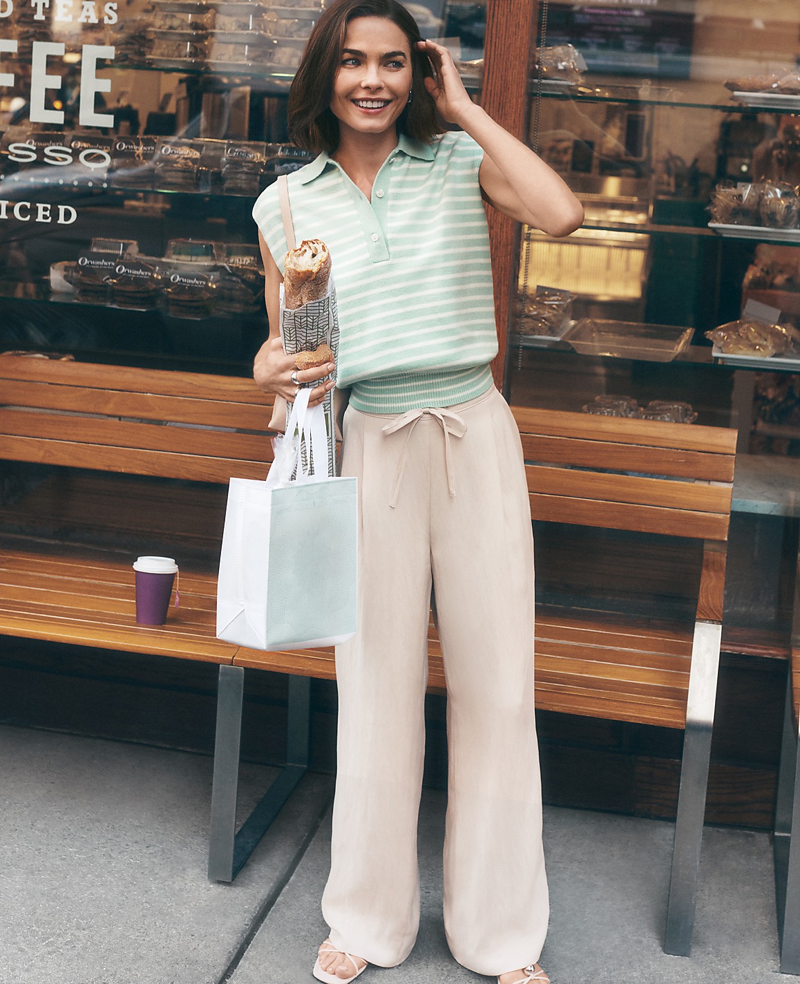 Petite Weekend Easy Fit Wide-Leg Pant