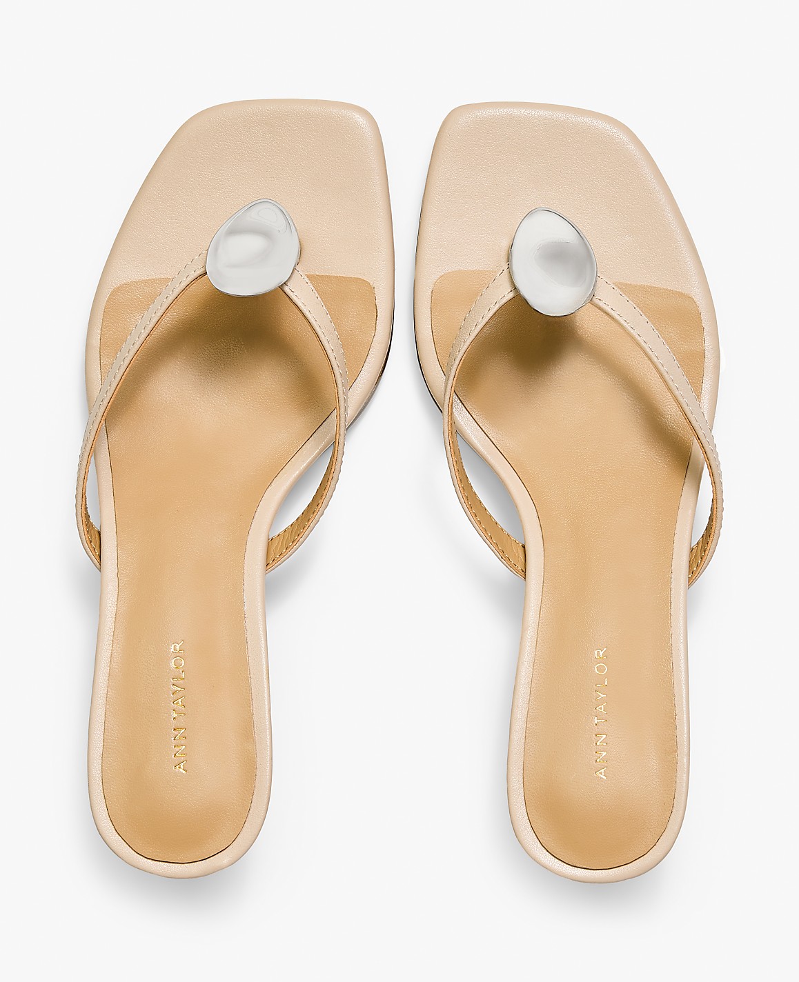 Leather Kitten Heel Sandal