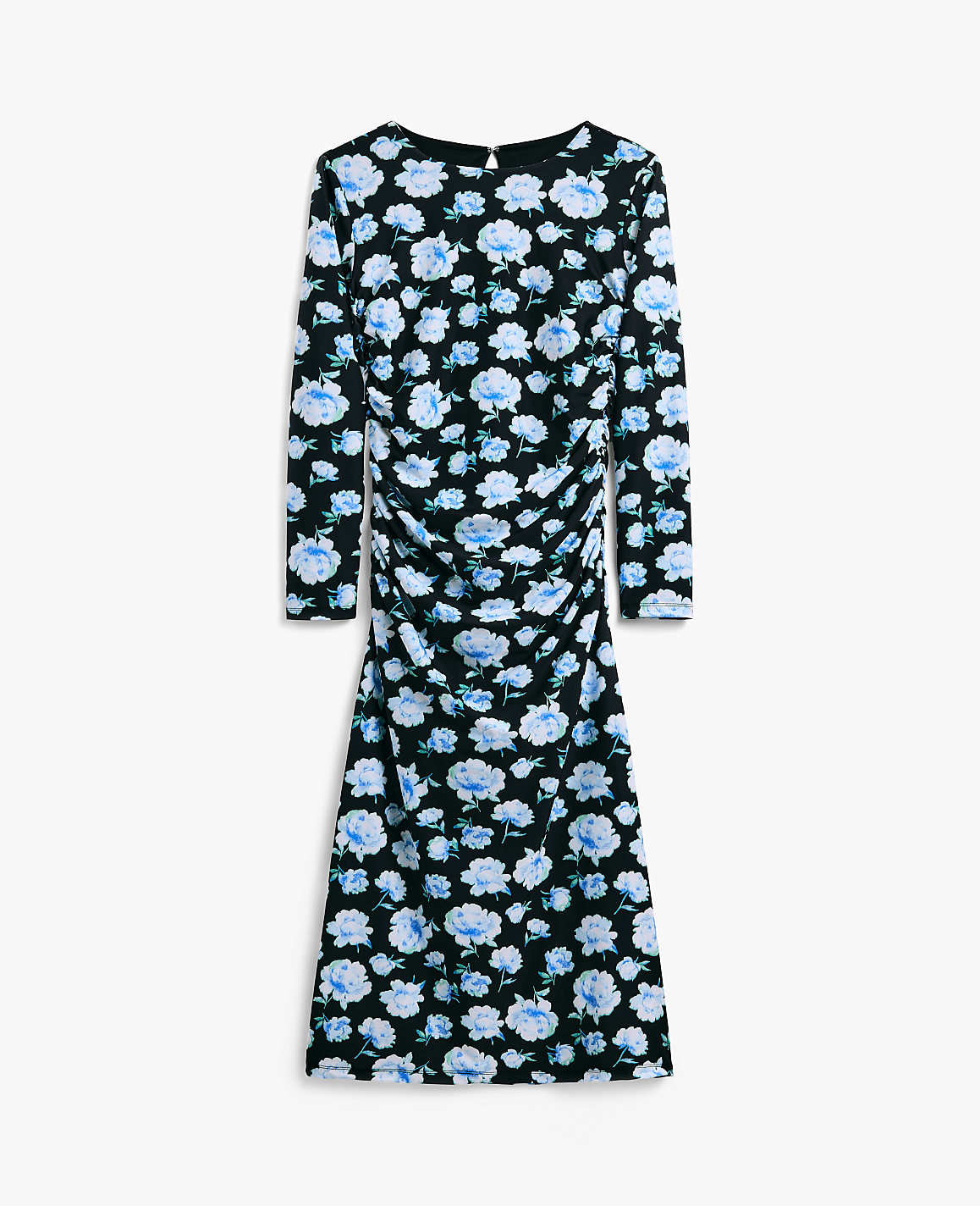 Floral Ruched Midi Dress