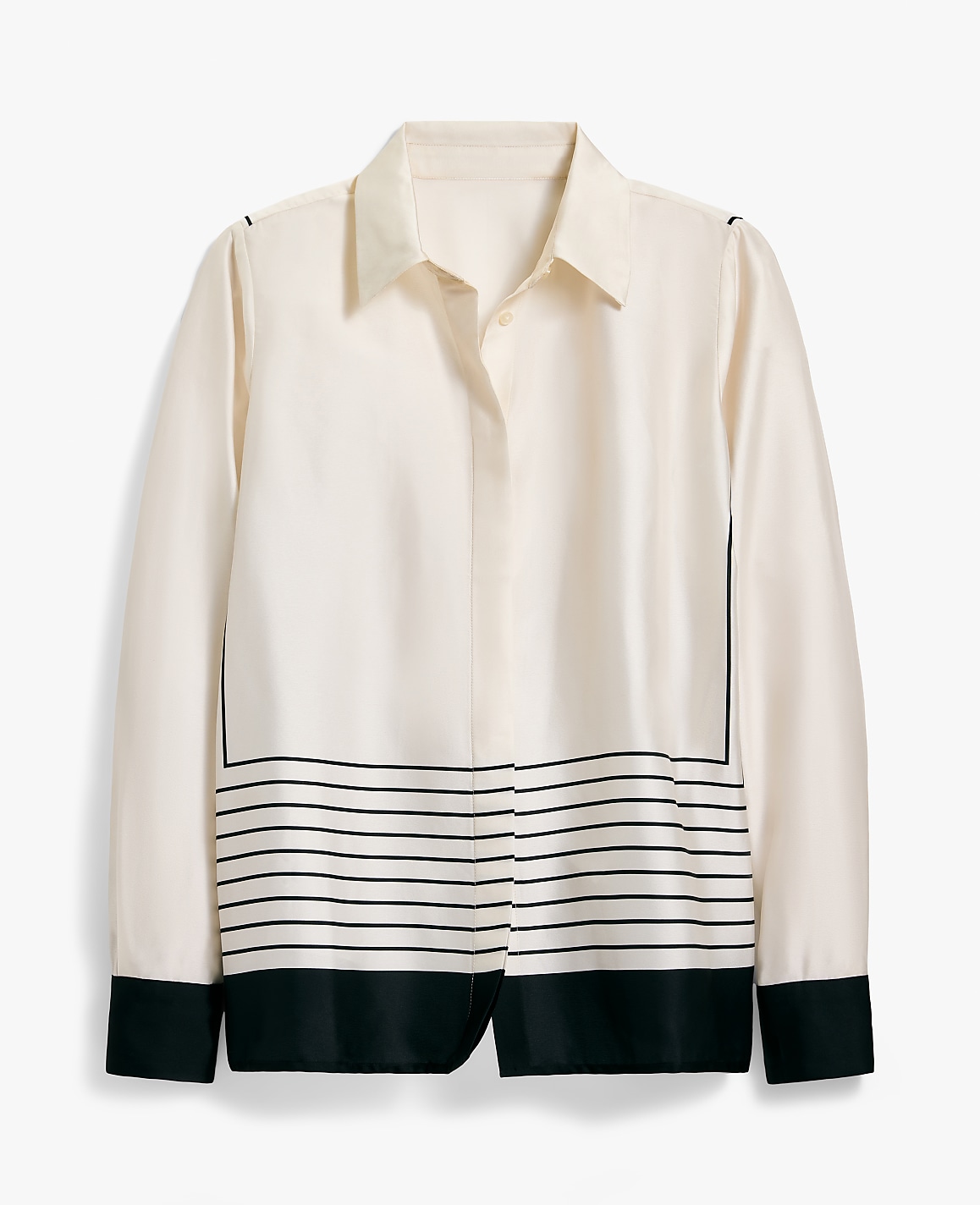 Striped Satin Modern Shirt