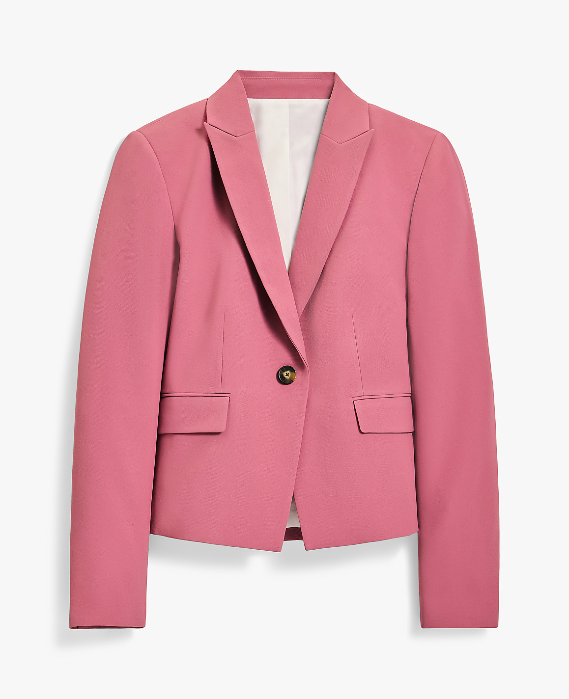 The Petite Shorter Single Button Blazer in Fluid Crepe