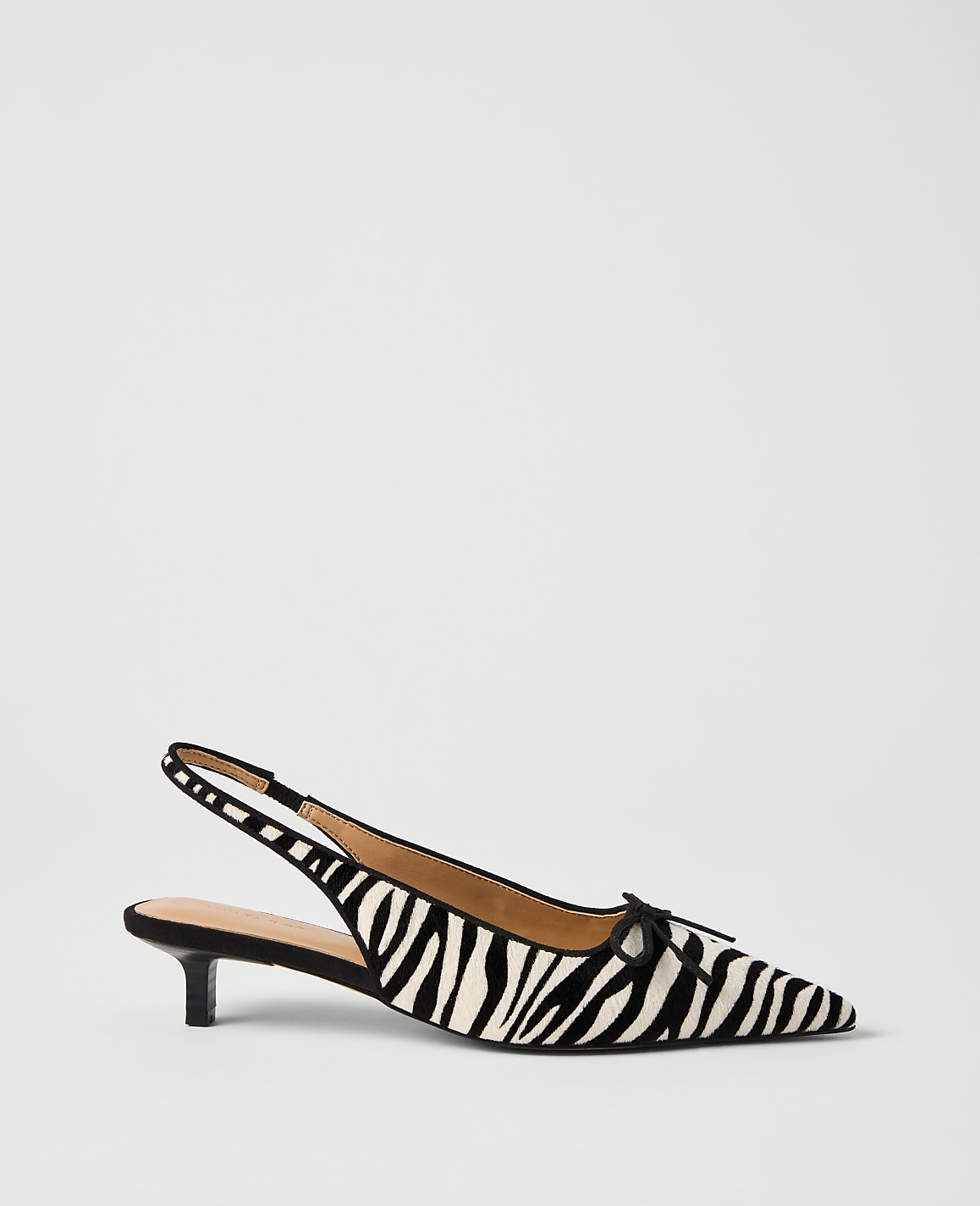 Calf Hair Kitten Heel Pump
