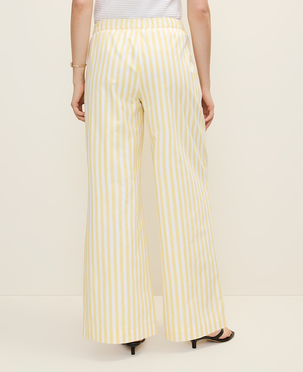 Petite Weekend Striped Easy Palazzo Pant