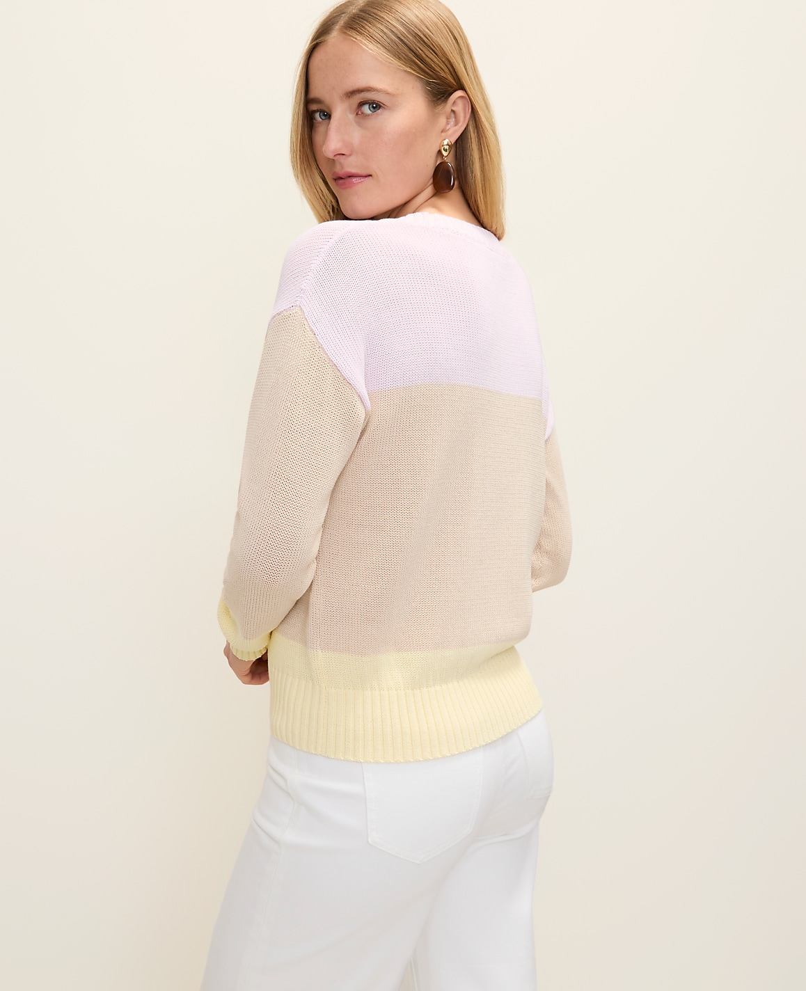 Colorblock Crew Neck Sweater