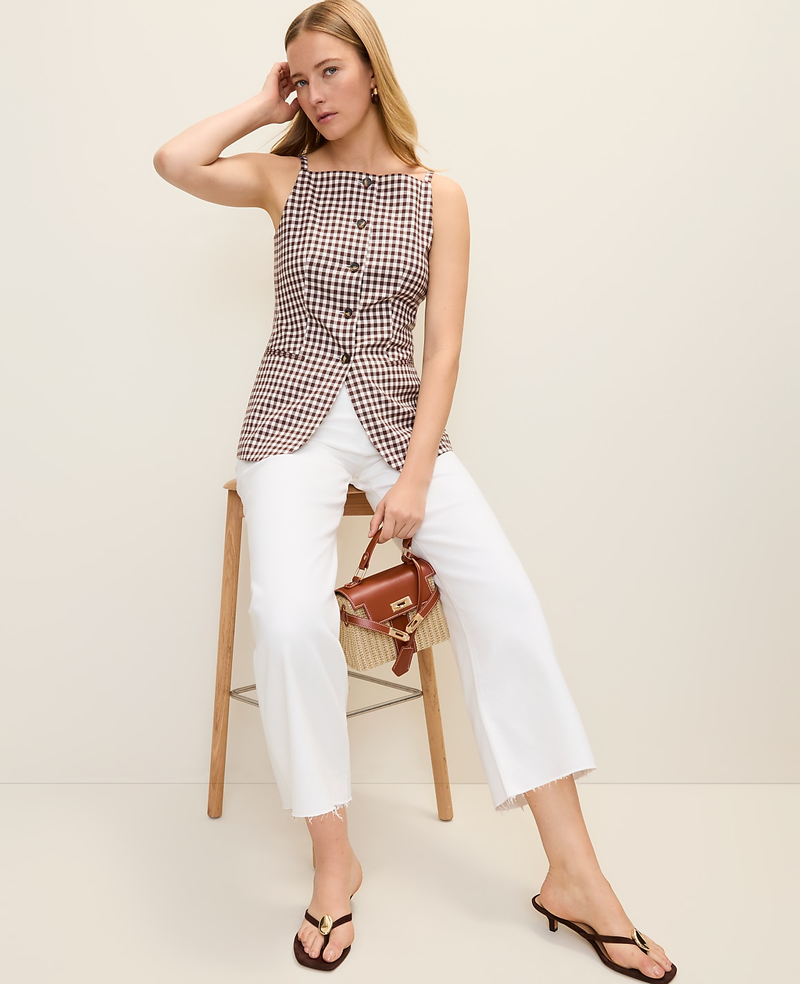 The Strappy Vest in Gingham