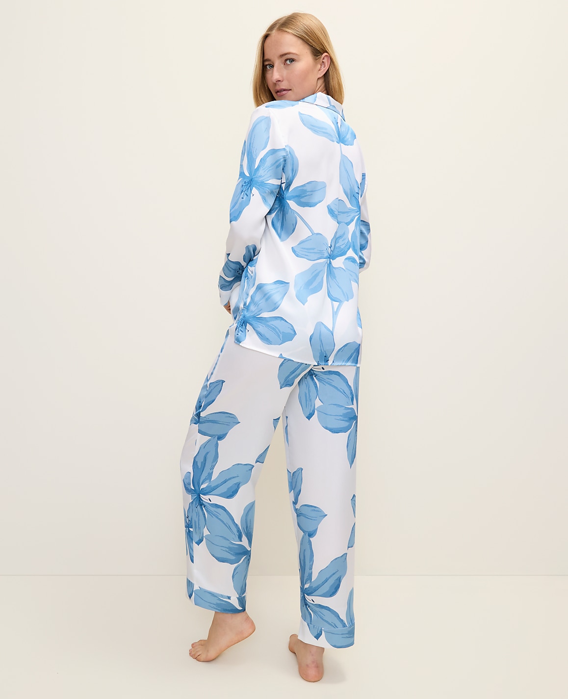 Floral Satin Pajama Set