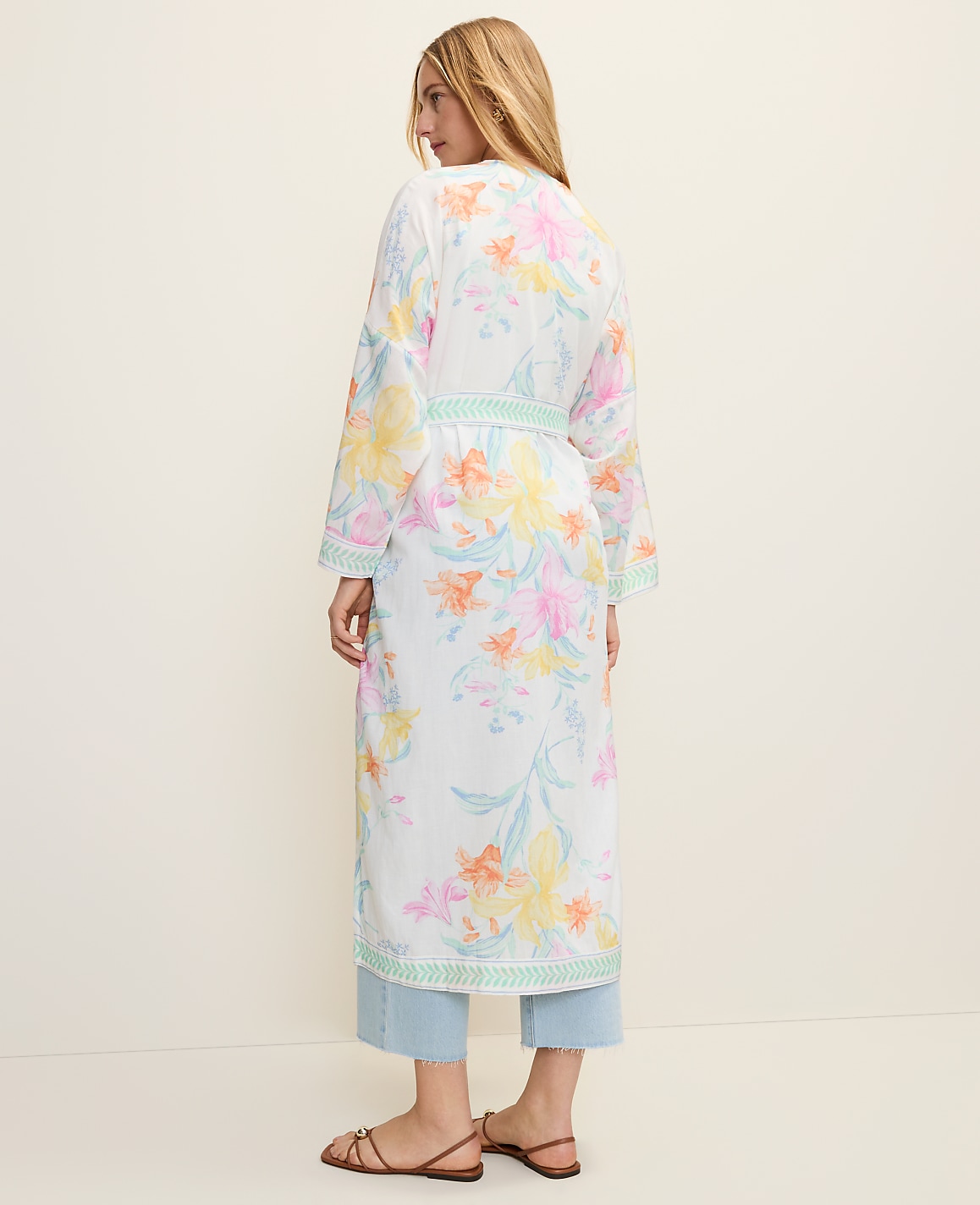 Floral Belted Kimono