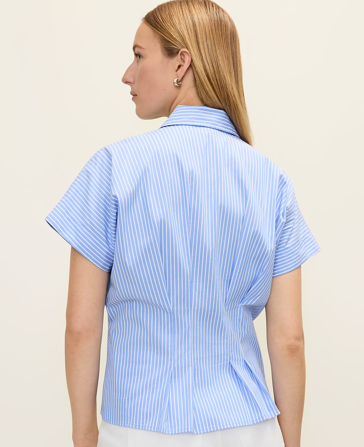 Striped Pleated Blouse