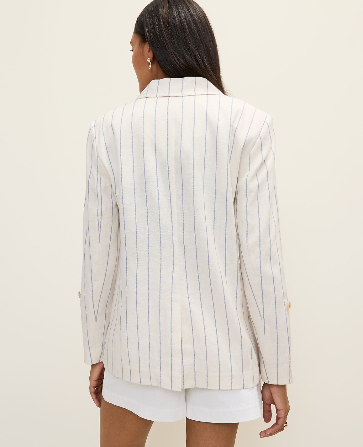 Weekend Striped Blazer in Linen Blend