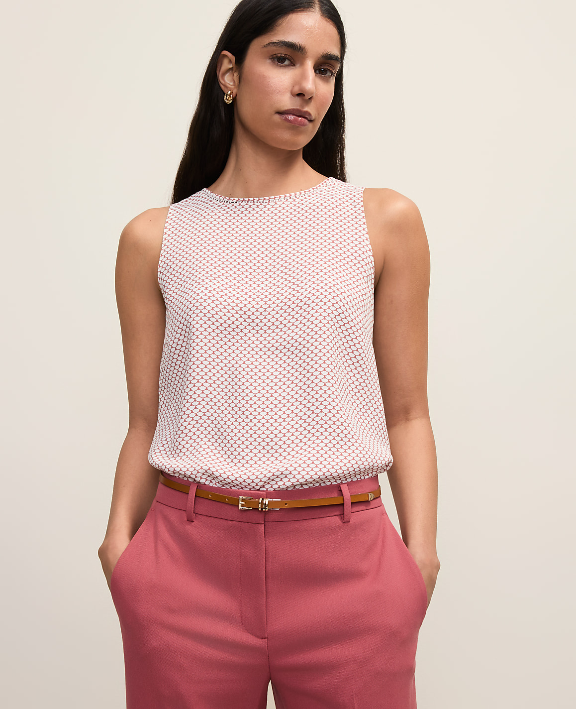 Mixed Media Lace Trim Top