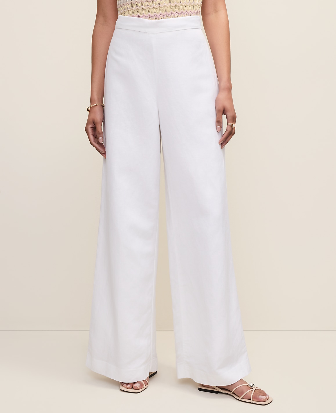 The Statement Palazzo Pant in Linen Blend