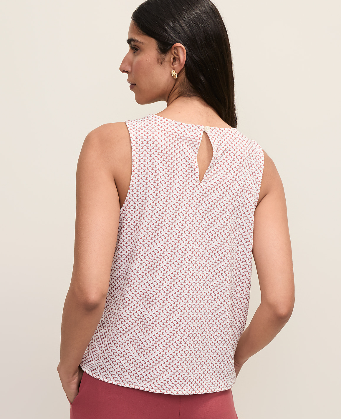 Mixed Media Lace Trim Top