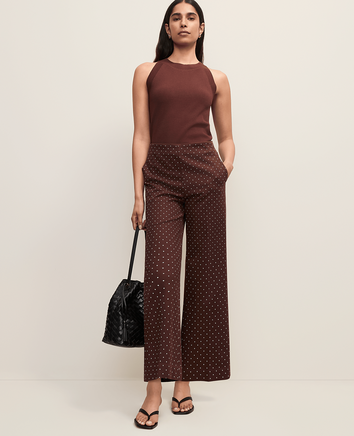 The Petite Grace Pant in Polka Dot