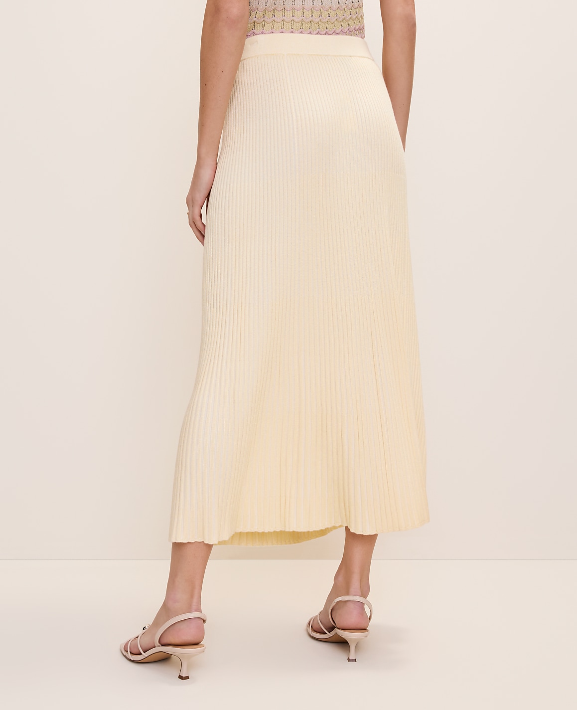 Petite Ribbed Midi Sweater Skirt