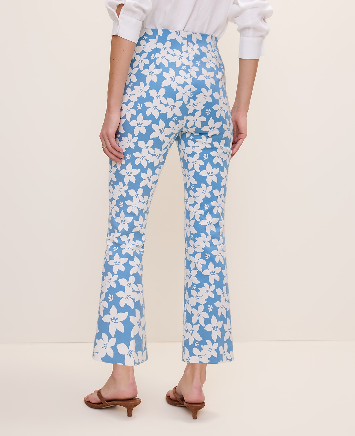 The Flare Ankle Pant in Floral Print