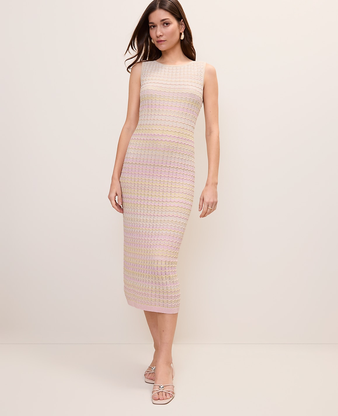 Ombr&eacute; Crochet Sweater Dress