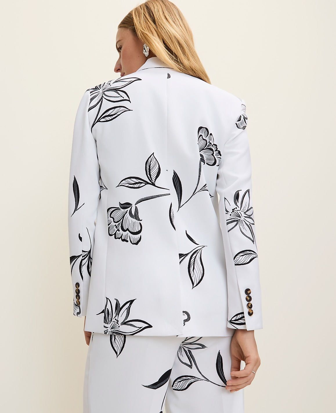 The Longline Blazer in Floral Print