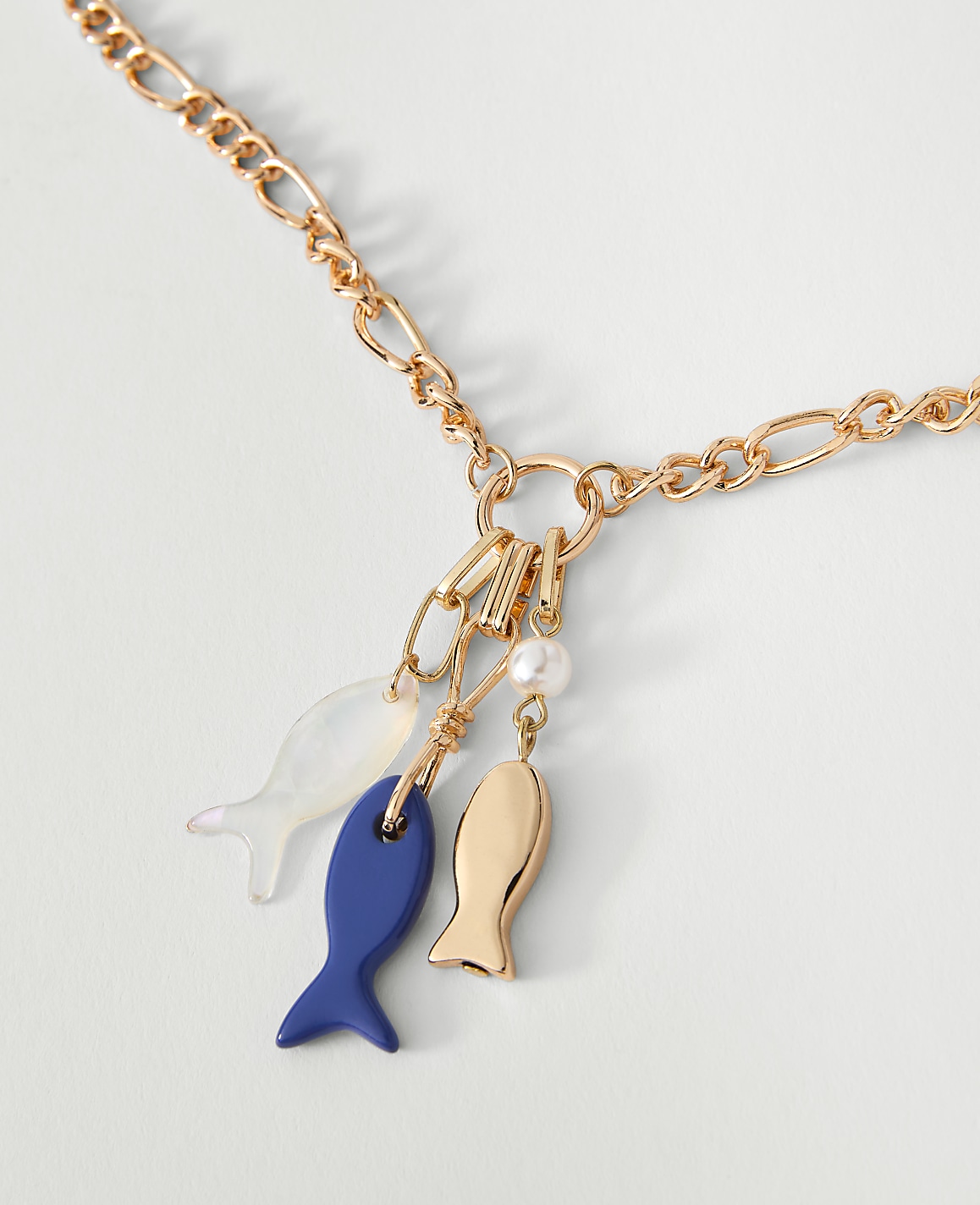 Mixed Fish Charm Necklace
