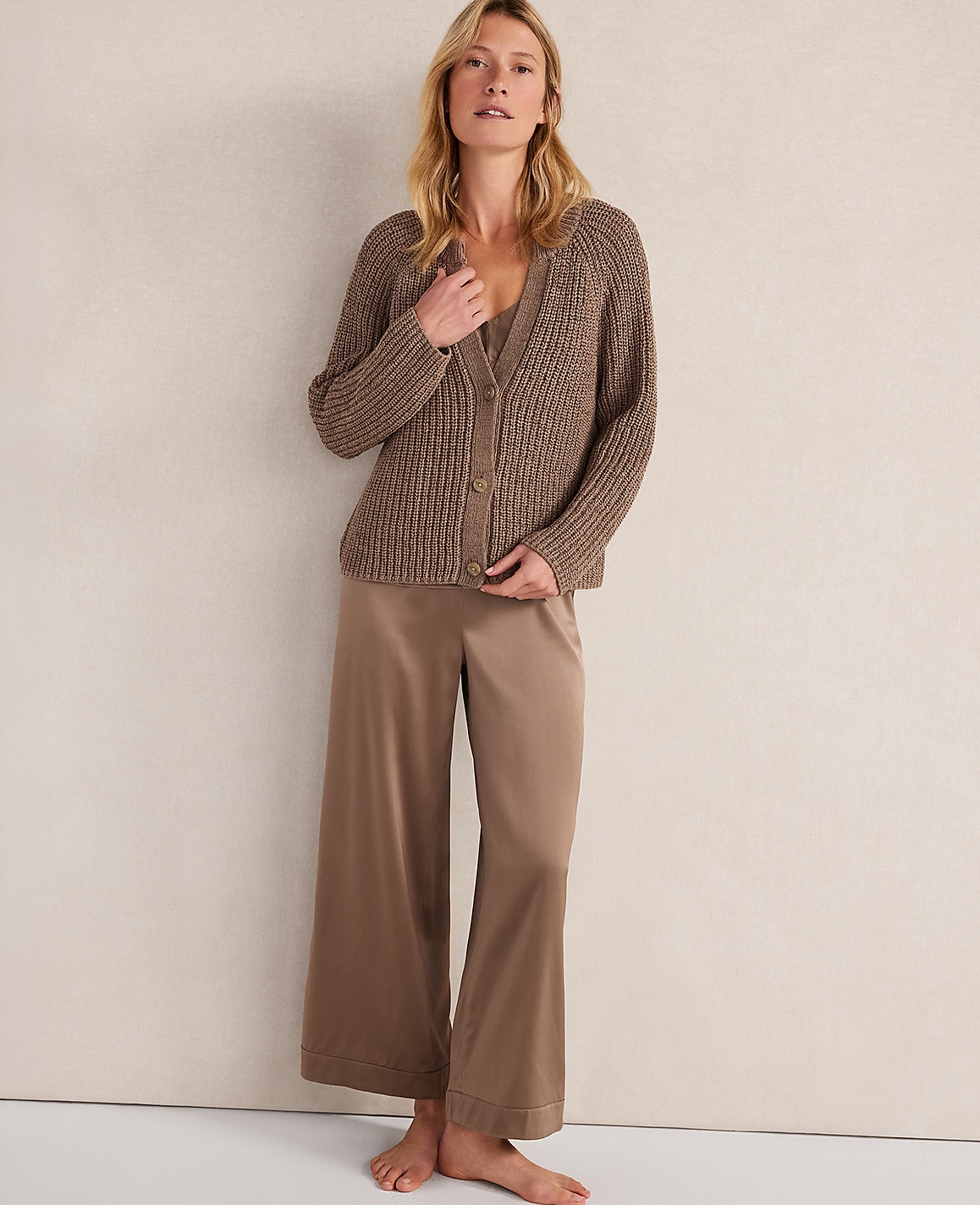 Haven Well Within Cotton Tape Yarn V-Neck Cardigan