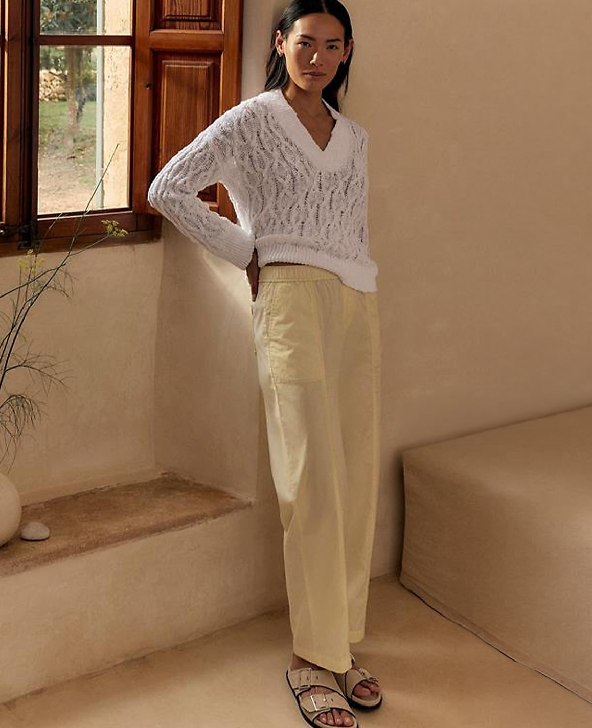 Haven Well Within Organic Cotton Twill Tapered Pants
