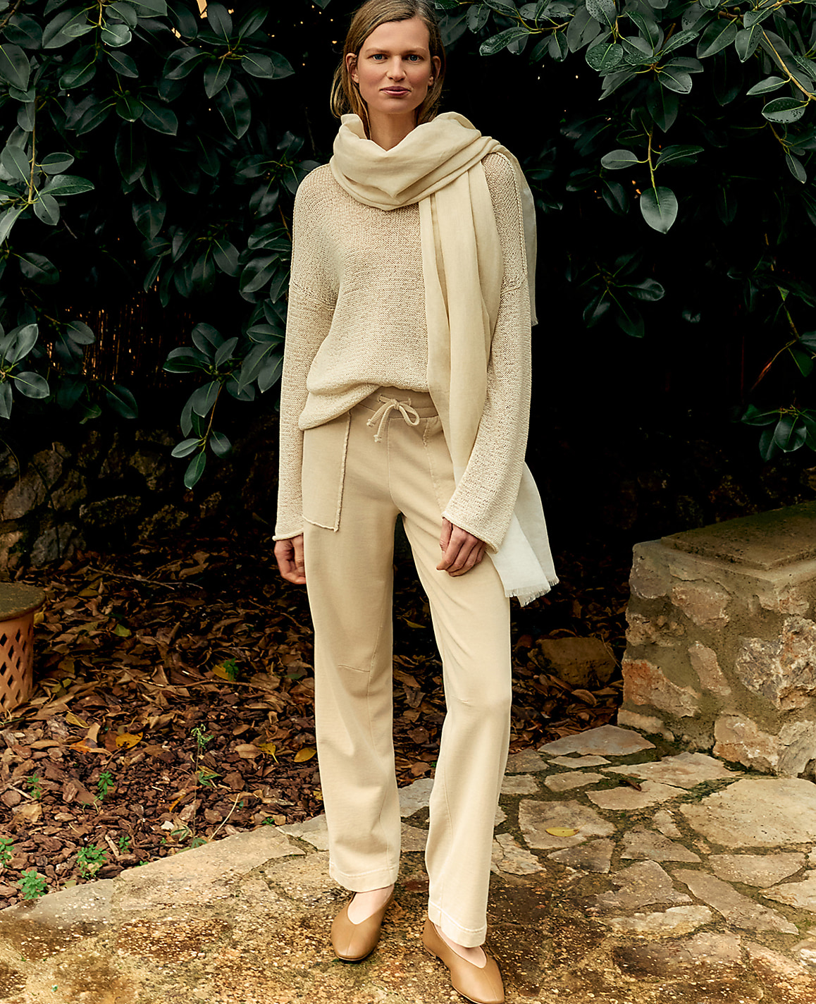 Haven Well Within Garment-Dyed Organic Cotton Terry Pants