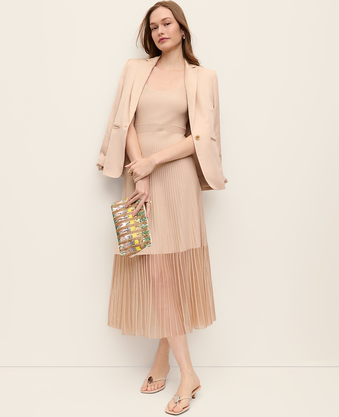 Petite Square Neck Ribbed Sweater Dress