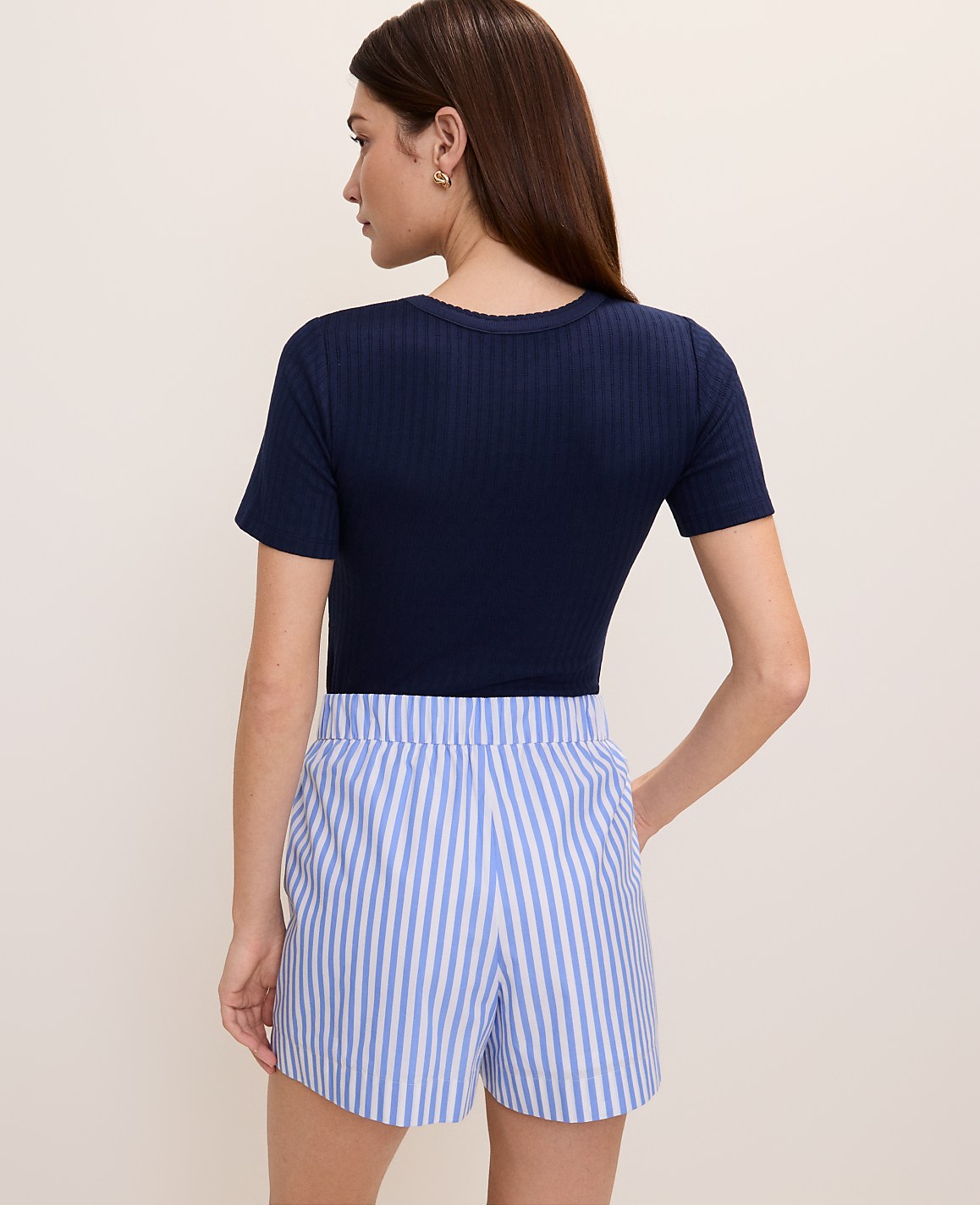 Petite Weekend Relaxed Striped Short