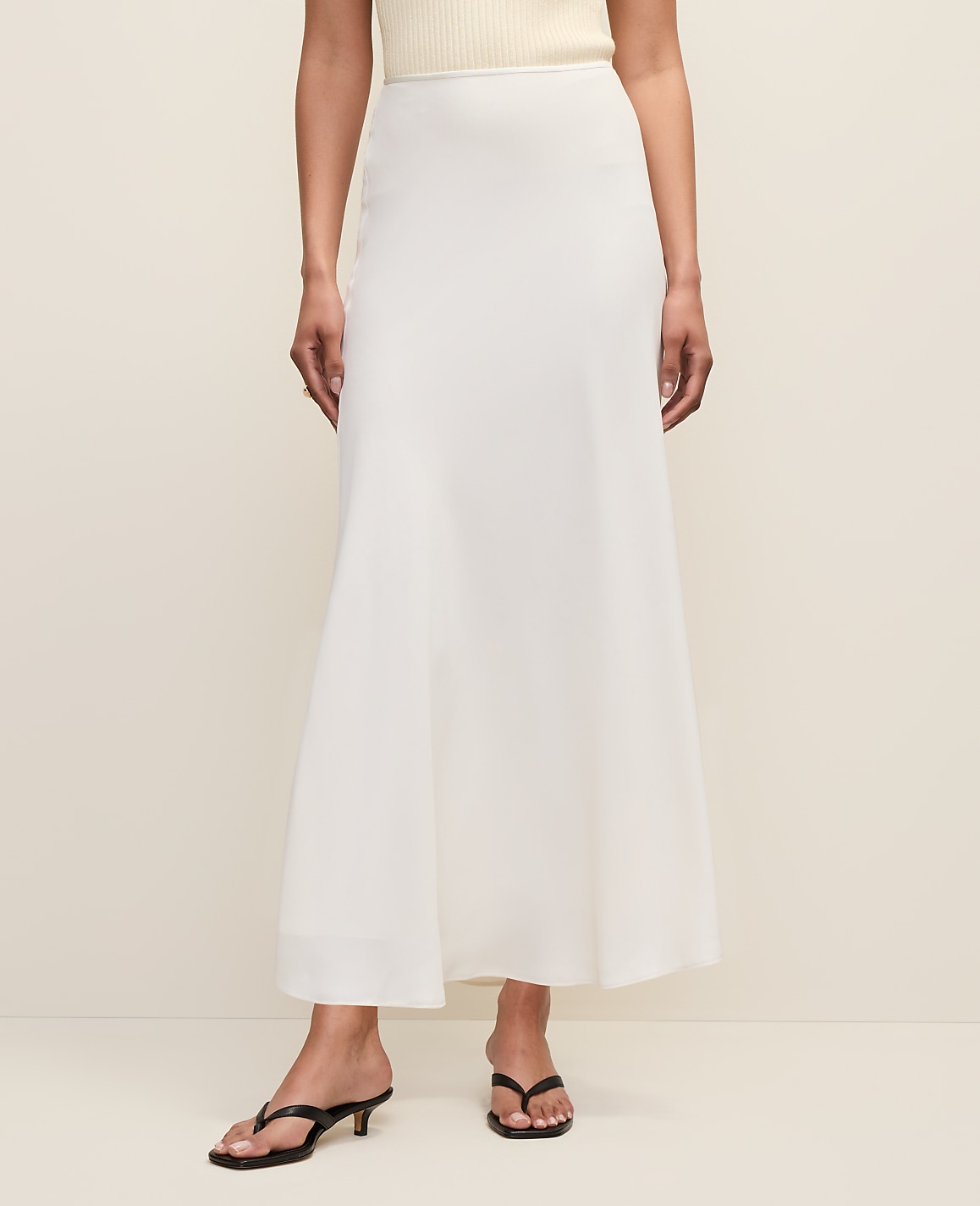 Petite Bias Flare Maxi Skirt