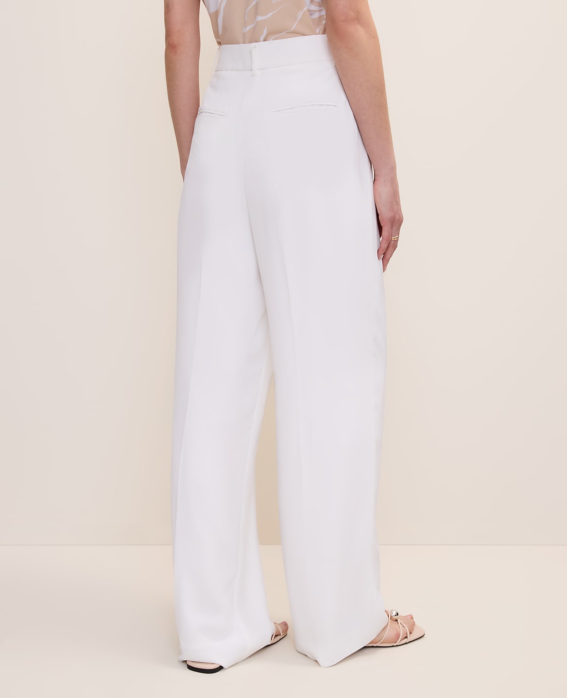 The Petite Pleated Straight Pant