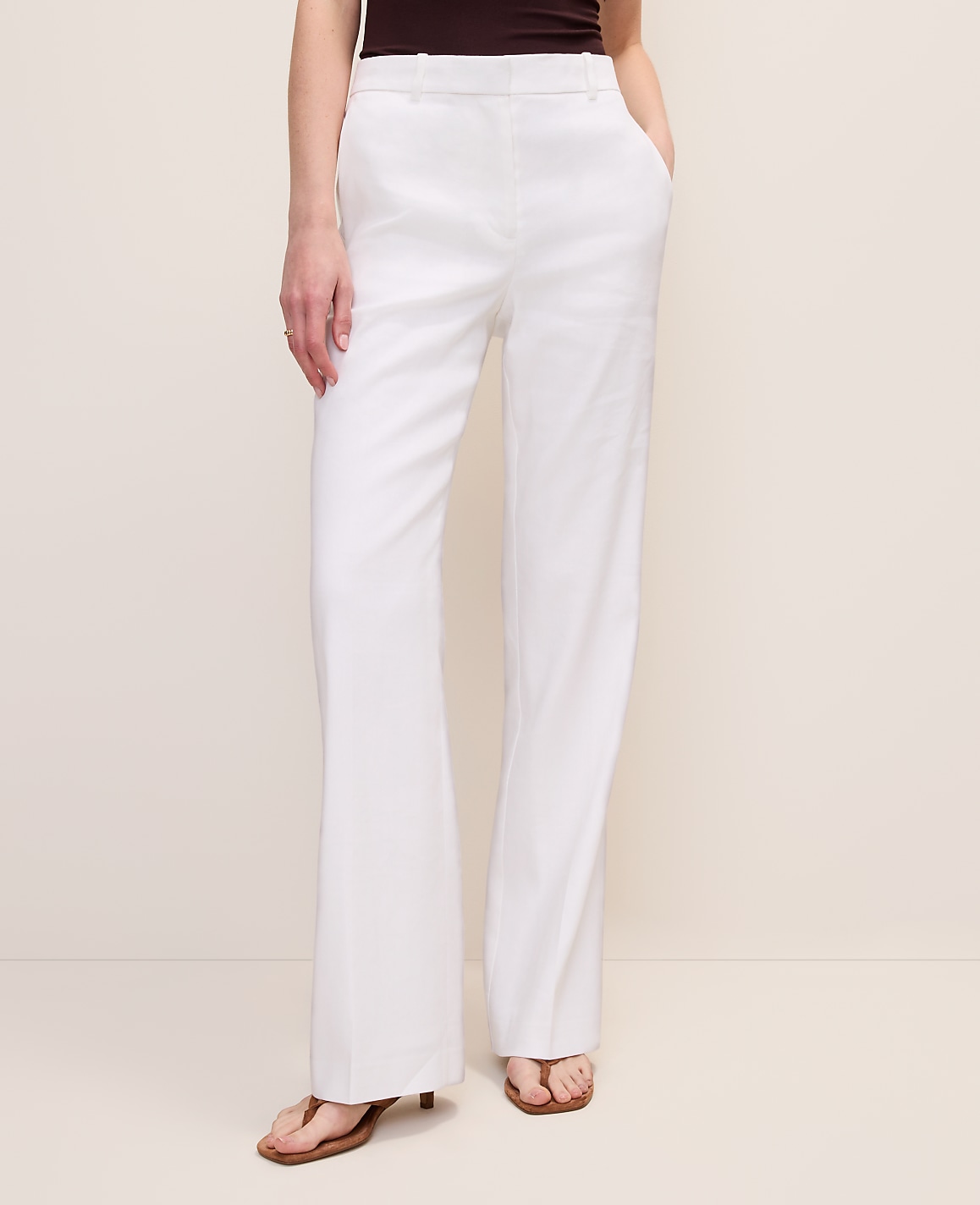 The High Rise Trouser in Linen Blend