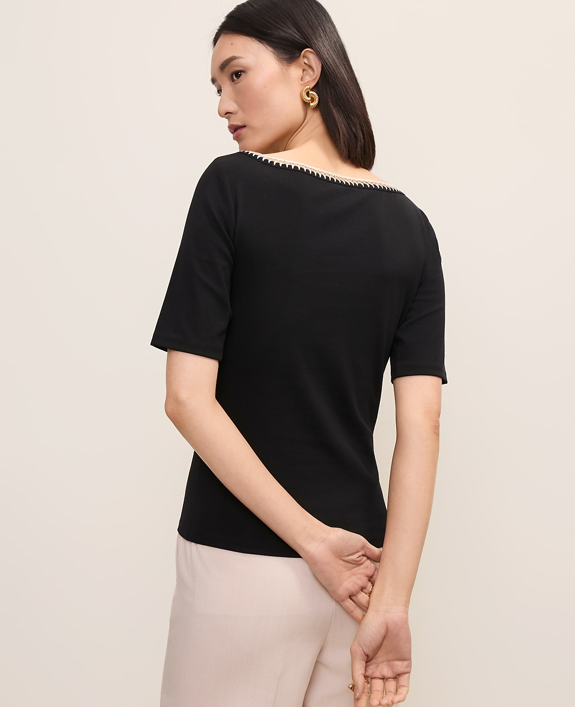 Crochet Trim Tee