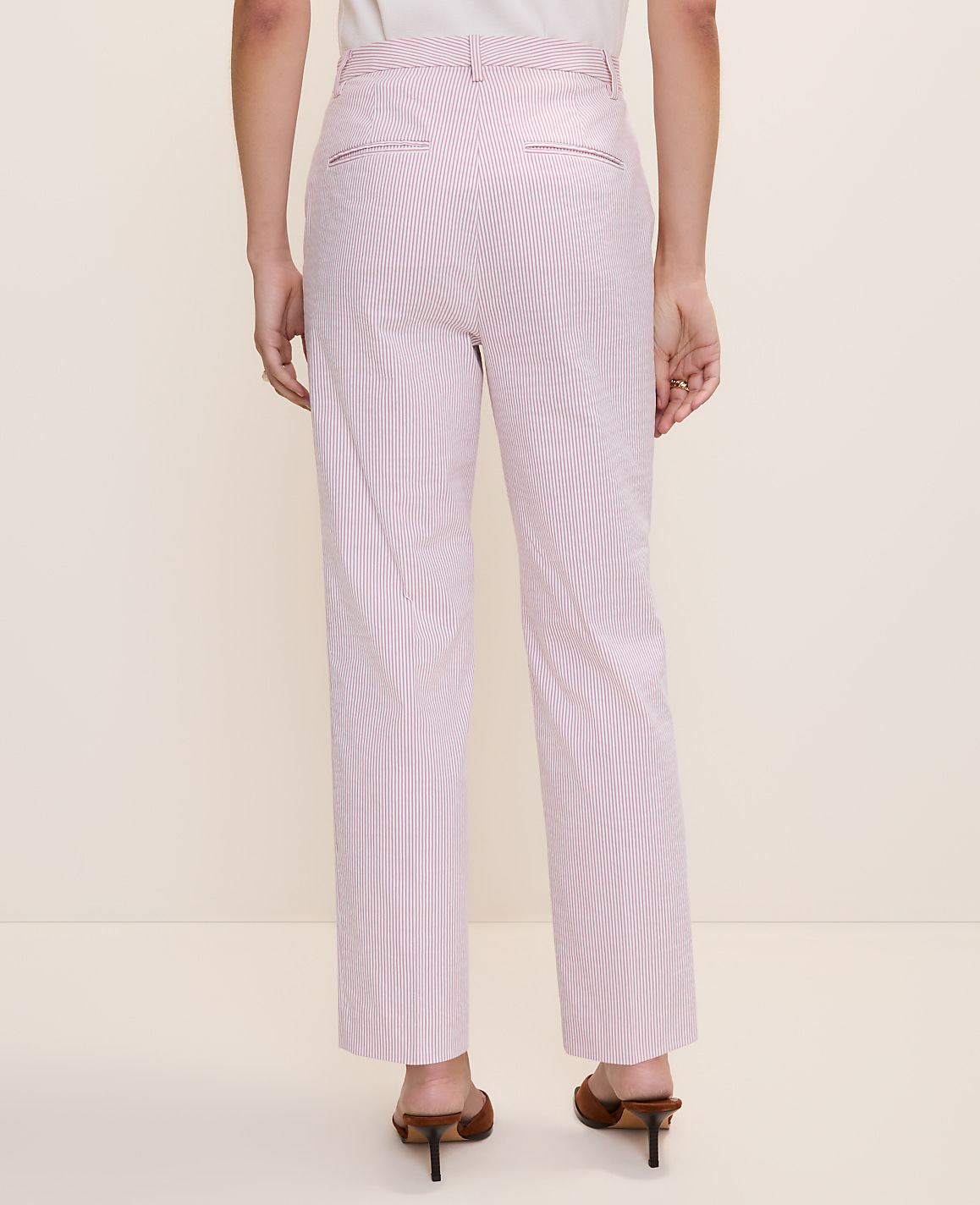 The Petite Ankle Pant in Seersucker