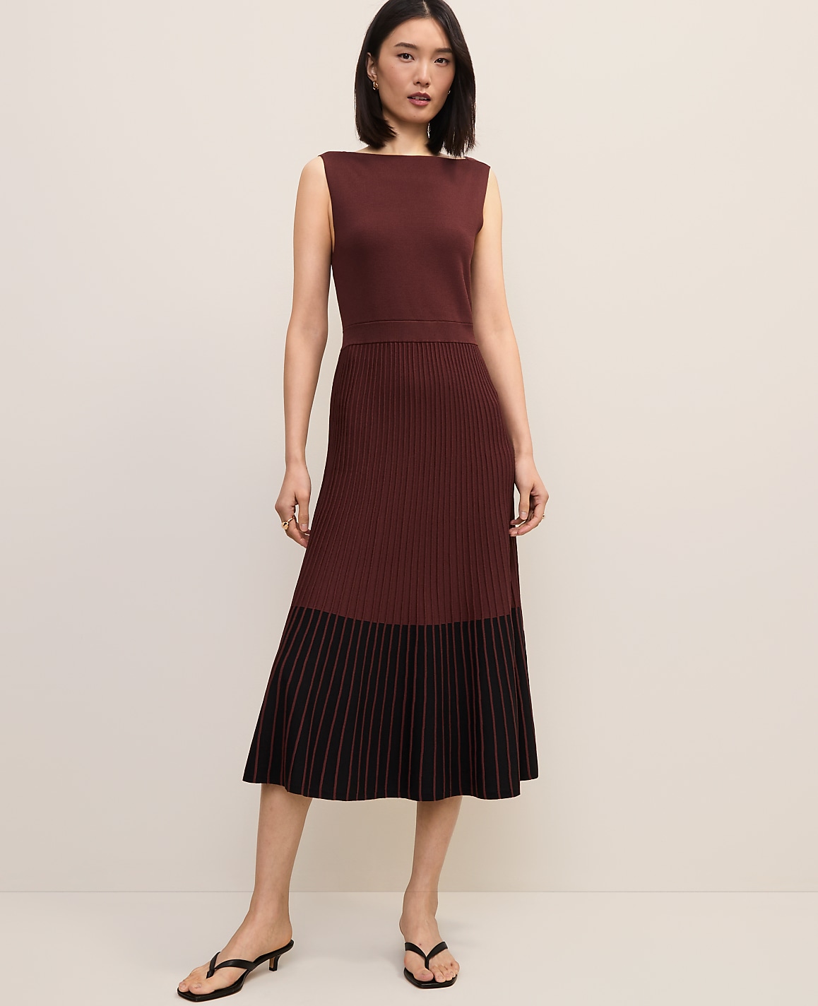 Colorblock Midi Sweater Dress