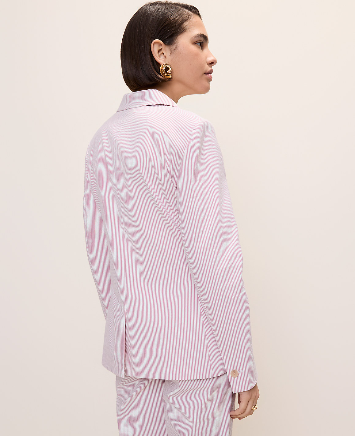 The Single Button Blazer in Seersucker