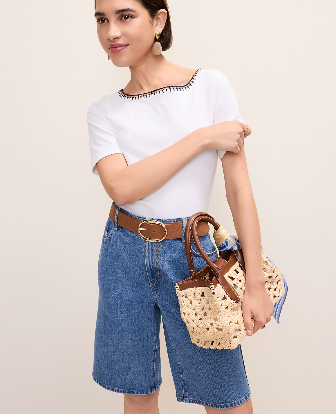 Crochet Trim Tee