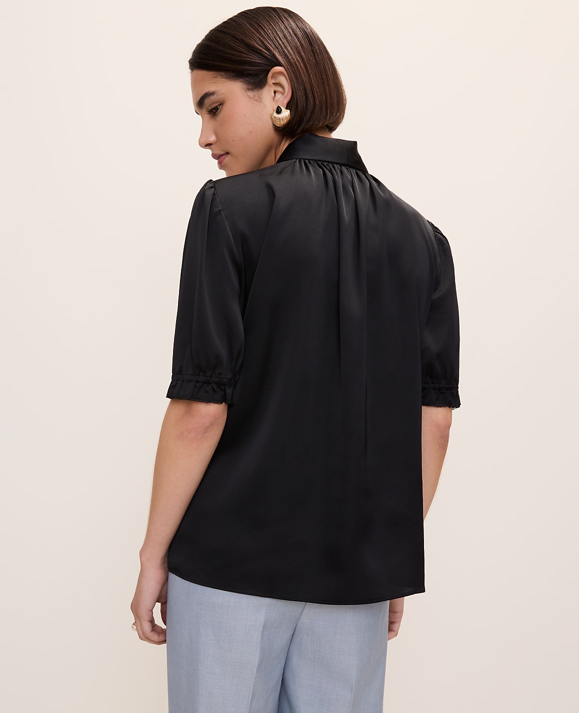 Satin Bow Blouse