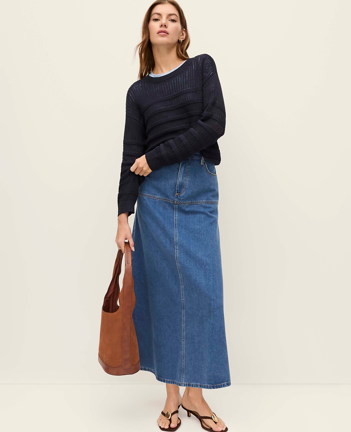 Weekend Textured Pointelle Sweater