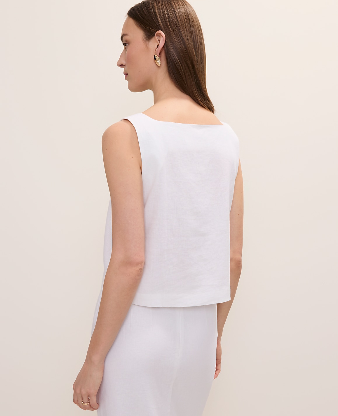 Linen Blend Tank Top